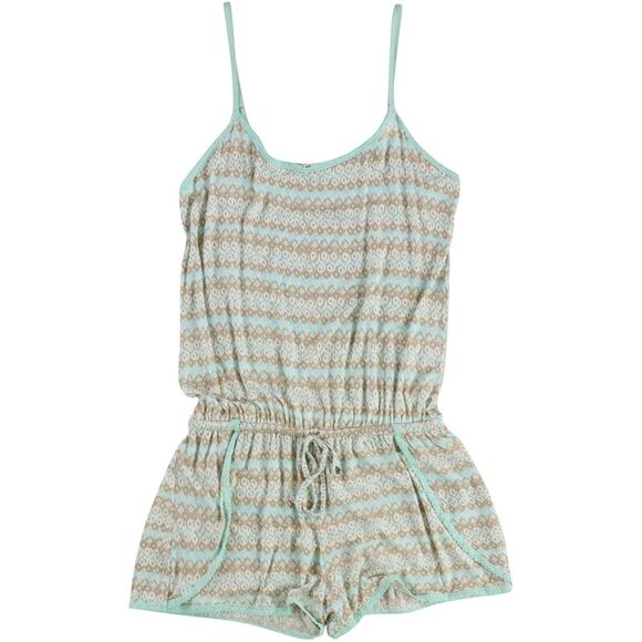 P.J. Salvage Pants - P.J. Salvage Womens Abstract Romper Jumpsuit, teal, M